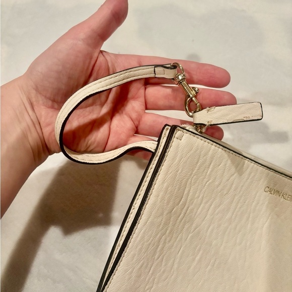 Calvin Klein Off-White/ Cream Wristlet Clutch - Picture 5 of 6